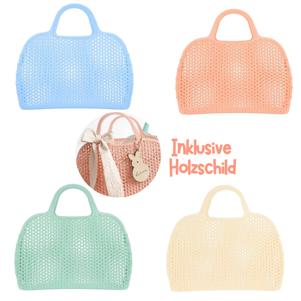 Kinder Netztasche | Osternest & Strandtasche für Kinder