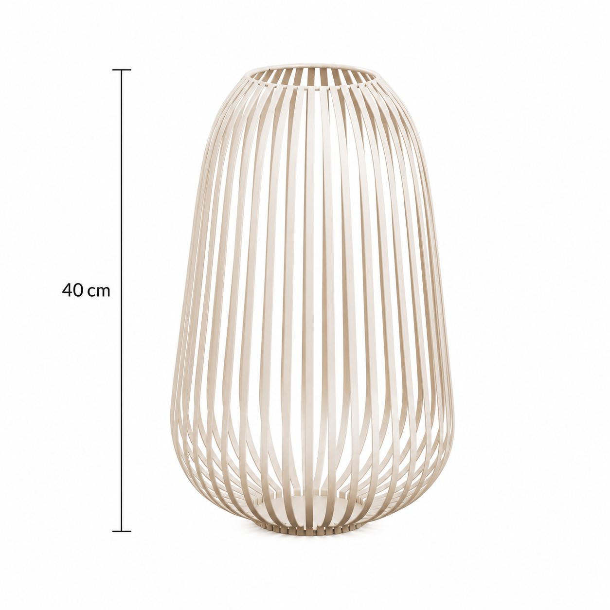 House Nordic Stoense Laterne – Beige, Metall, 40 cm