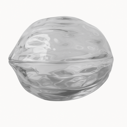DBKD Walnuss Schale mit Deckel Glas