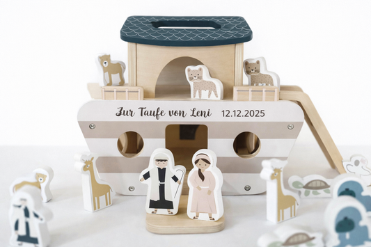 Holzspielzeug Arche Noah mit Wunschgravur