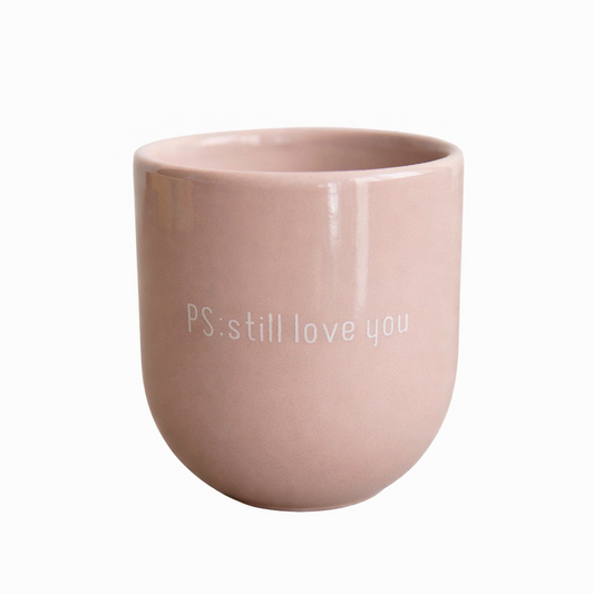 Keramiktasse „PS: Still Love You“ als Valentinstagsgeschenk