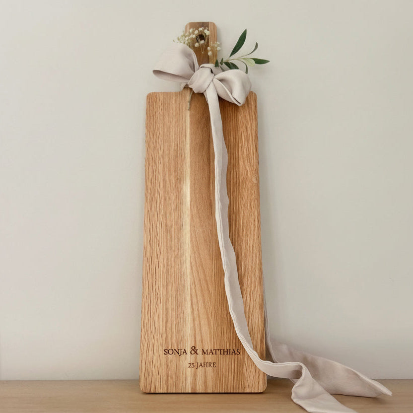 Schneidebrett Eichenholz Hochzeit