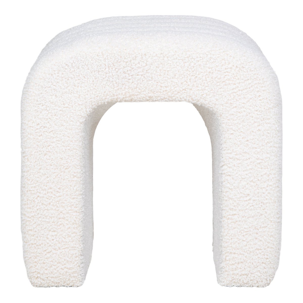 Colma Pouf - Pouf, Bouclé, weiß, 41x36,5 cm, HN1234