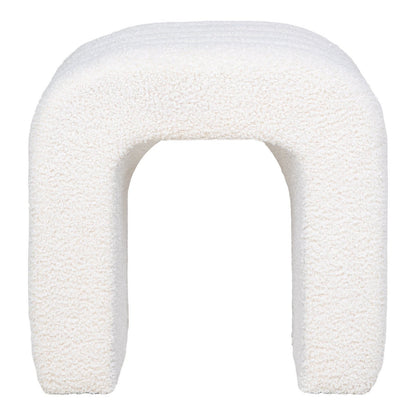 Colma Pouf - Pouf, Bouclé, weiß, 41x36,5 cm, HN1234