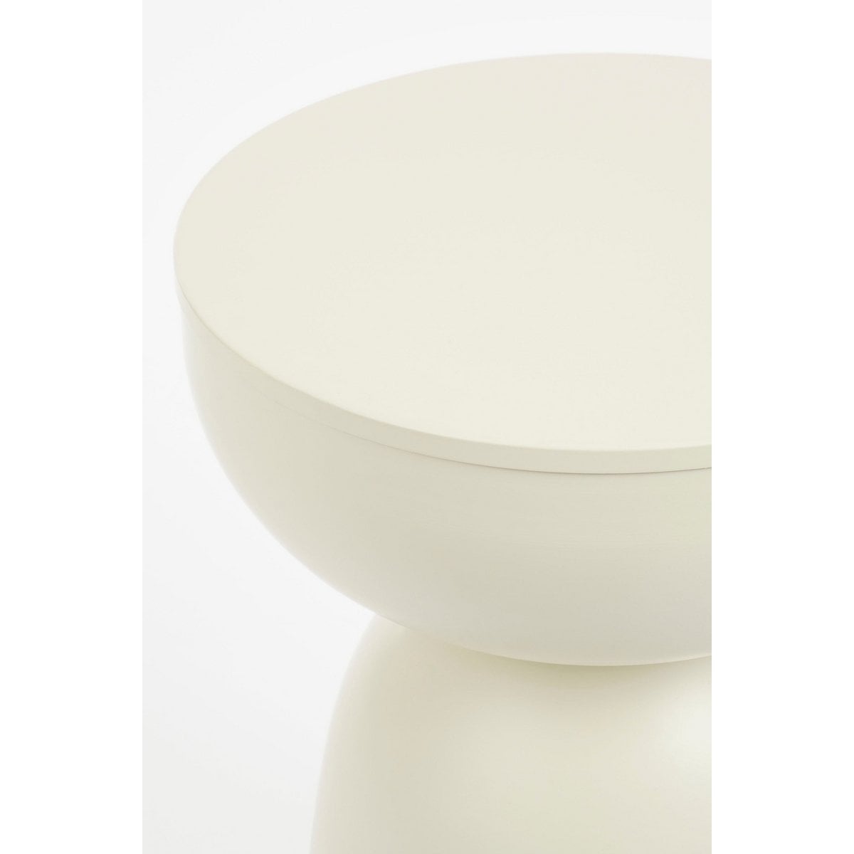 Elliott Beistelltisch creme – runder Metall-Side Table