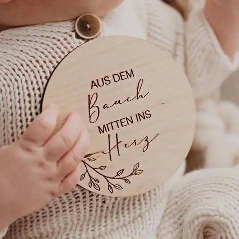 Emadele U-Heft Hülle 'Aus Dem Bauch Ins Herz' - Süße Aufbewahrung Für Kinderuntersuchungsheft