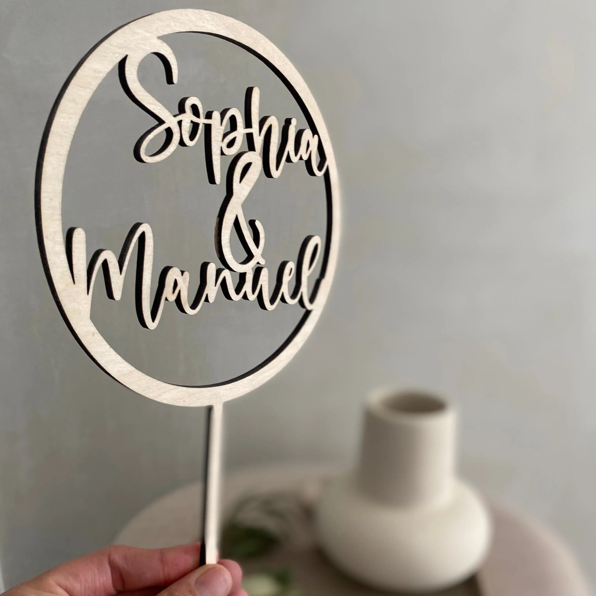 Cake Topper Wunschname Hochzeit