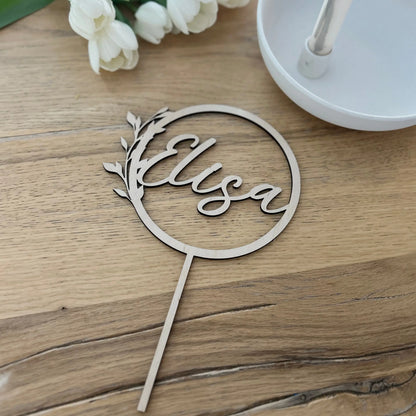 Cake Topper Kranz mit Wunschname Schön Manufaktur