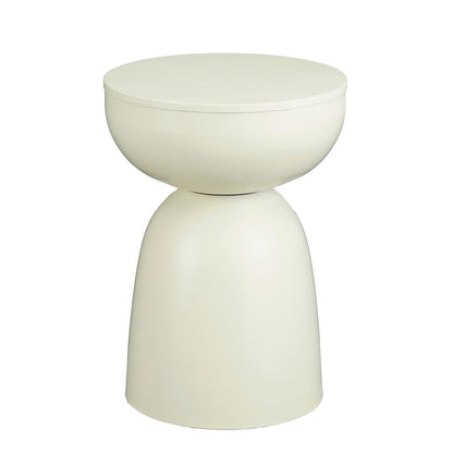 Elliott Beistelltisch creme – runder Metall-Side Table