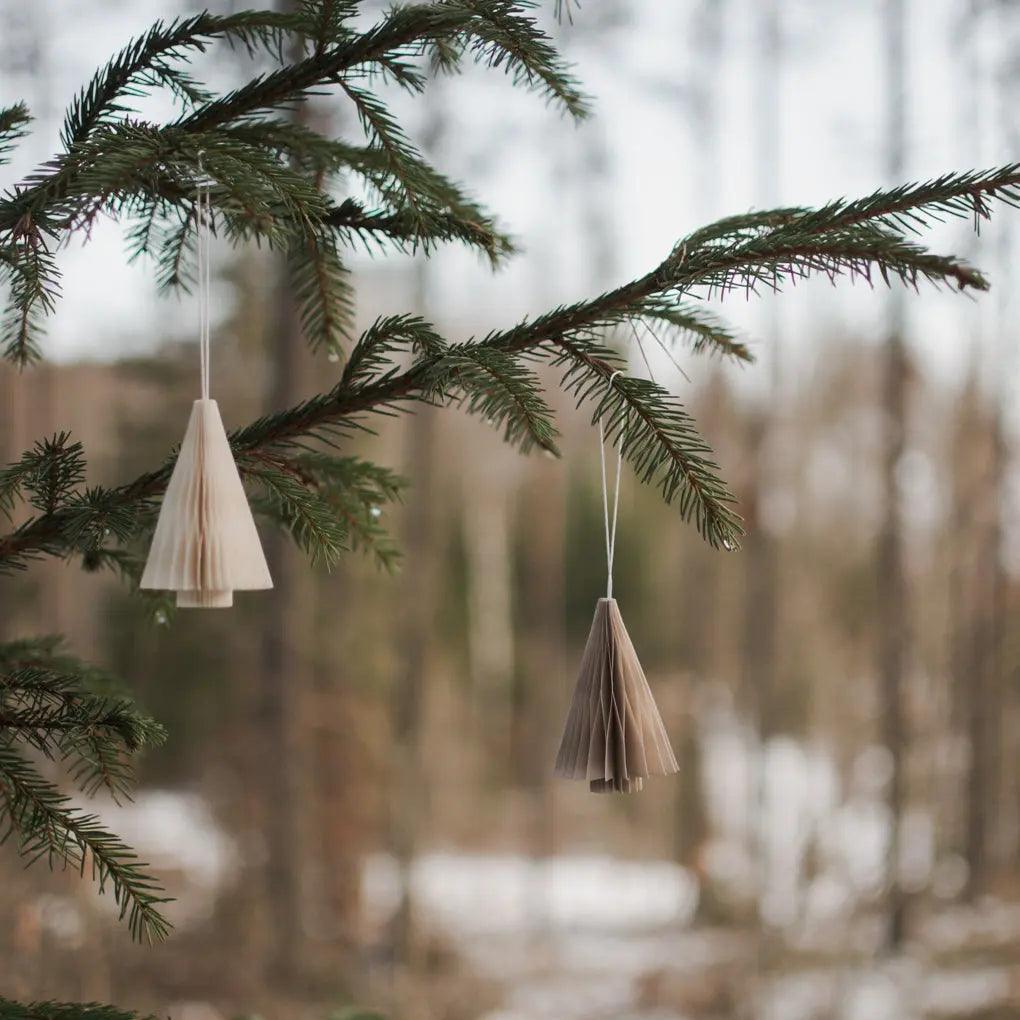 DBKD Paper Tree Weihnachtsanhänger sand Schön Manufaktur