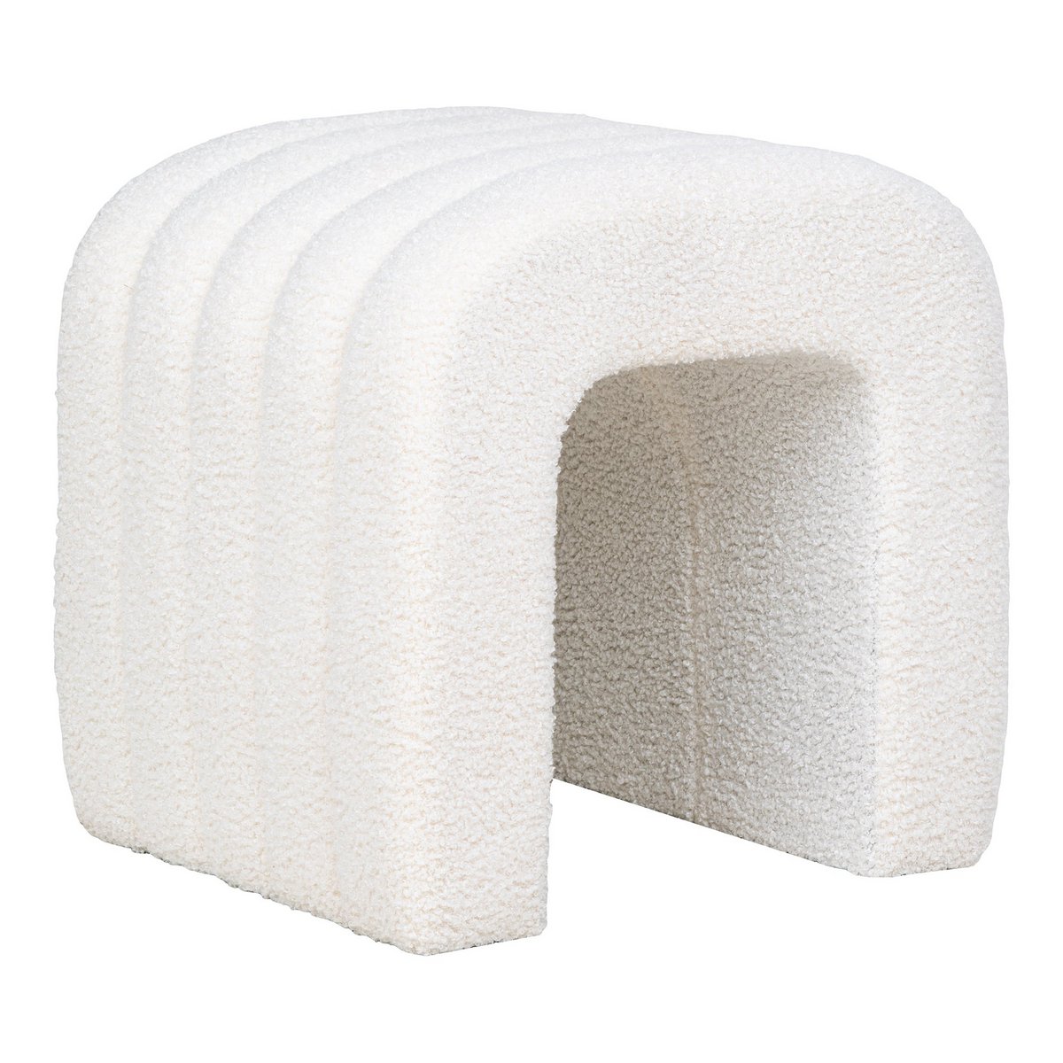 Colma Pouf - Pouf, Bouclé, weiß, 41x36,5 cm, HN1234