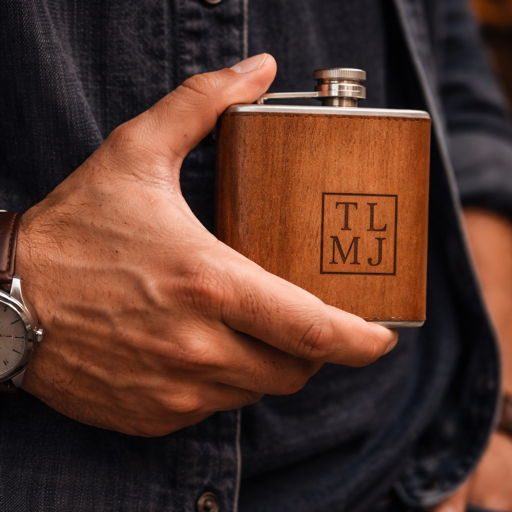Flachmann mit Initialen – Geschenkidee für Männer