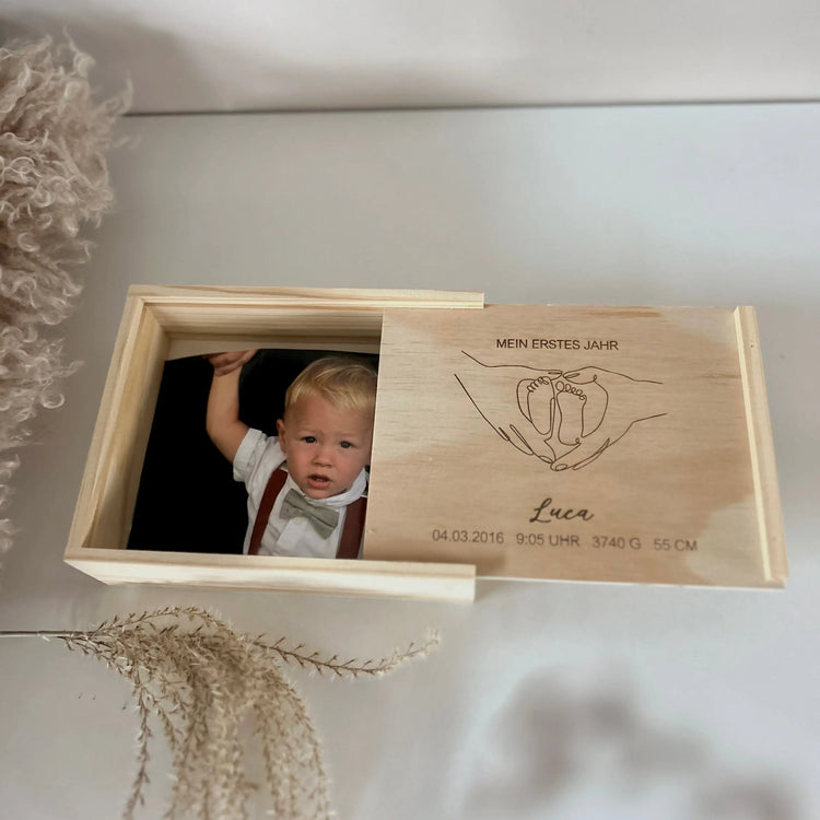 Kreative Geschenkidee: Fotobox für die ersten Erinnerungen des Babys