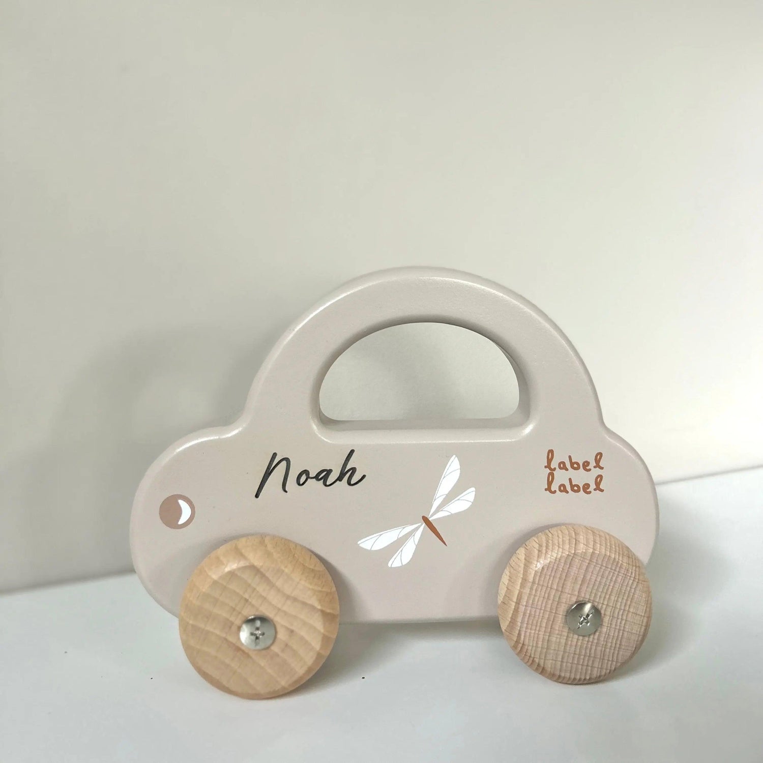 Holz Spielzeugauto nougat personalisierbar - Label Label – Schön