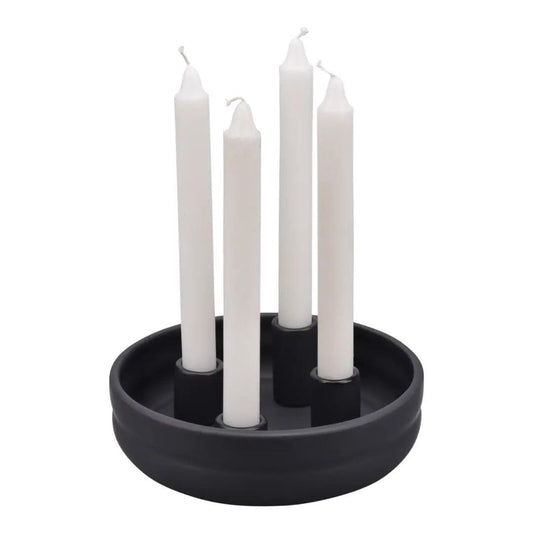 Kerzenschale / Adventskranz schwarz Schoen Manufaktur