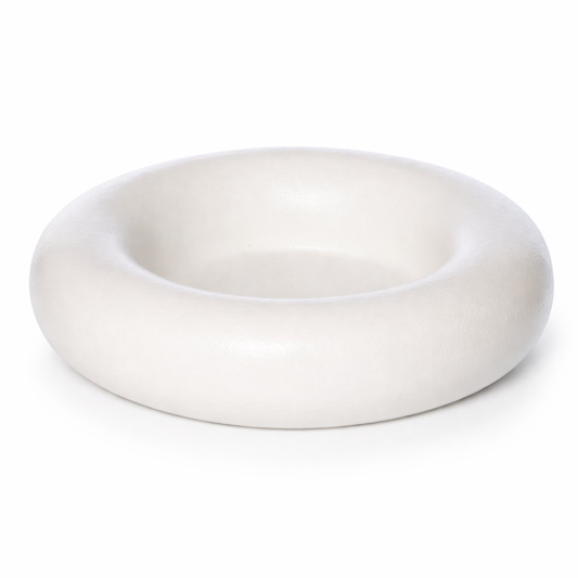 Ania Ring – Kerzenhalter & Schale aus Keramik, Weiß | Lübech Living