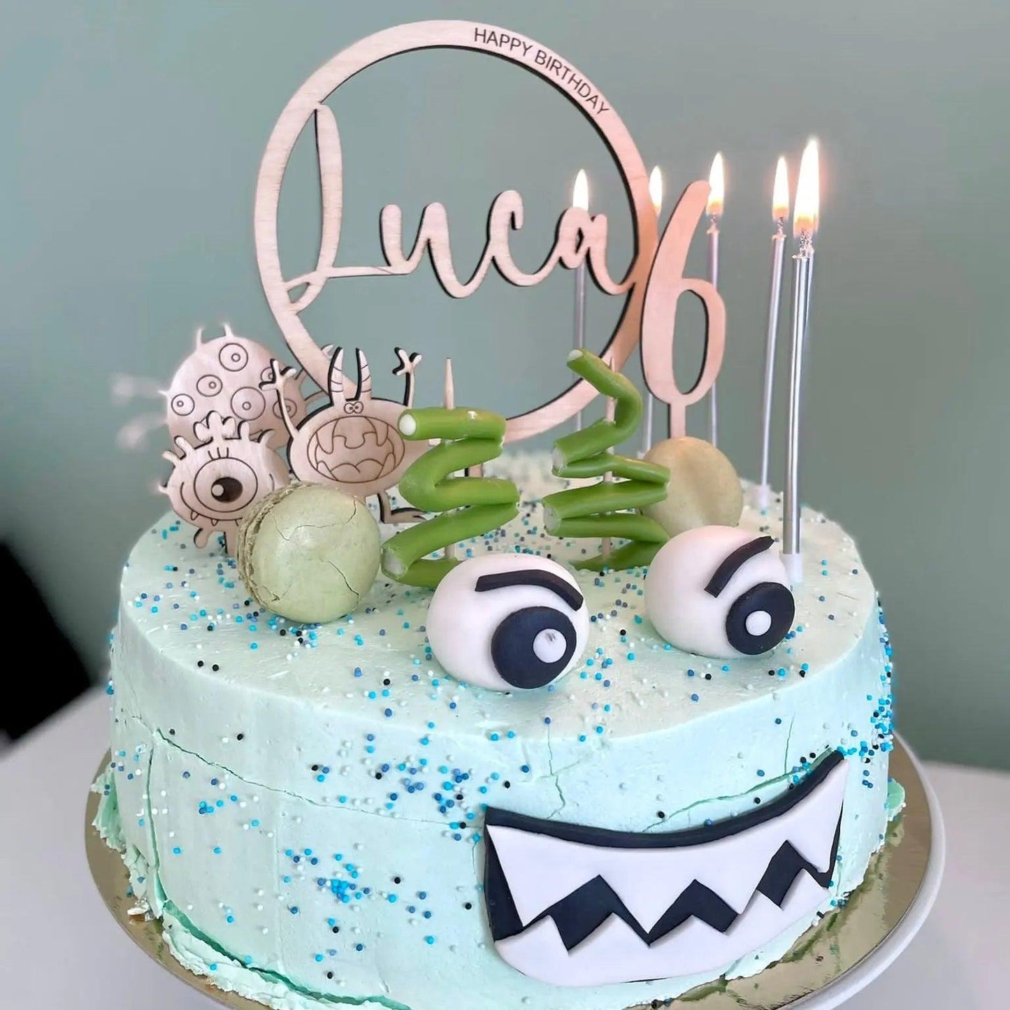 Cake Topper mit Wunschname & Wunschgravur Schön Manufaktur