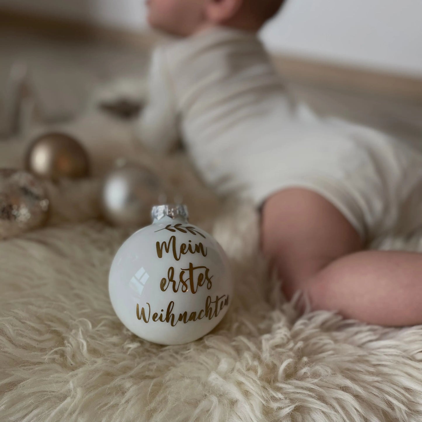 Weihnachtskugel „Mein erstes Weihnachten“ - Glas Schön Manufaktur